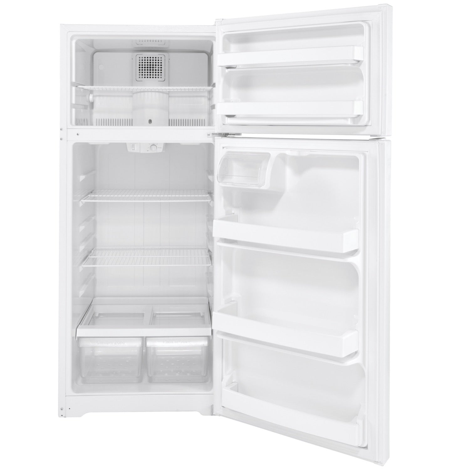 GE 28" 17.5 Cu. Ft. White Top-Freezer Refrigerator - GTE18DTNRWW