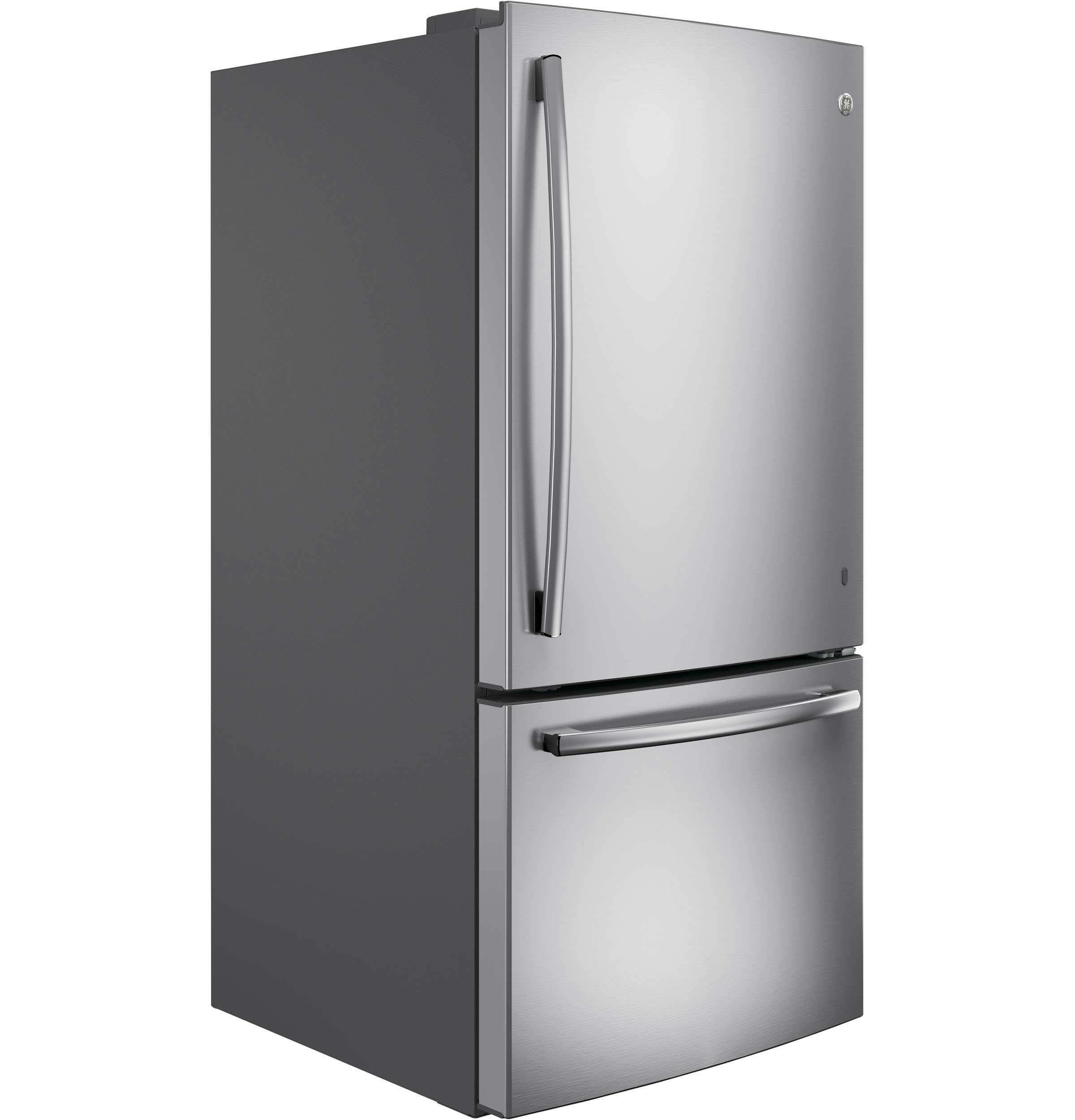 GE 30" 20.9 Cu. Ft. Fingerprint Resistant Stainless Bottom-Freezer Refrigerator - GDE21DYRKFS