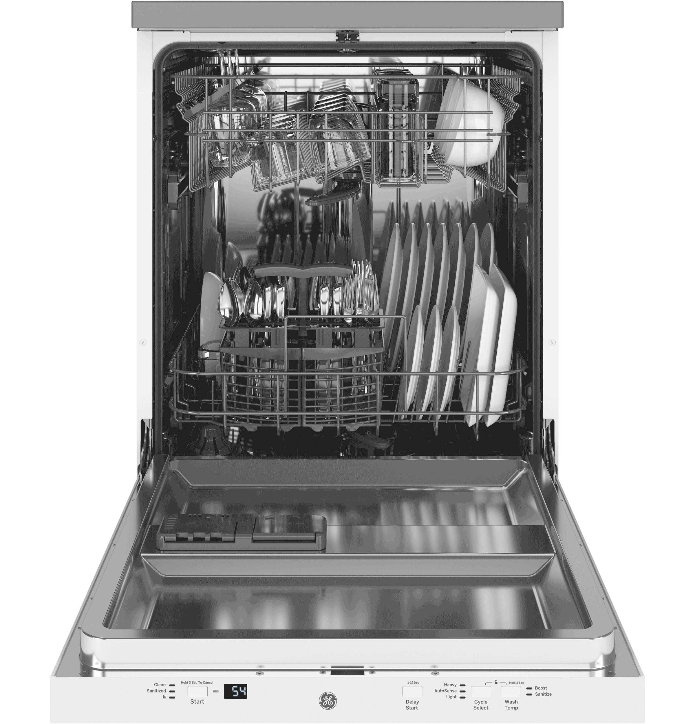 GE White Portable 24" Dishwasher- GPT225SGLWW
