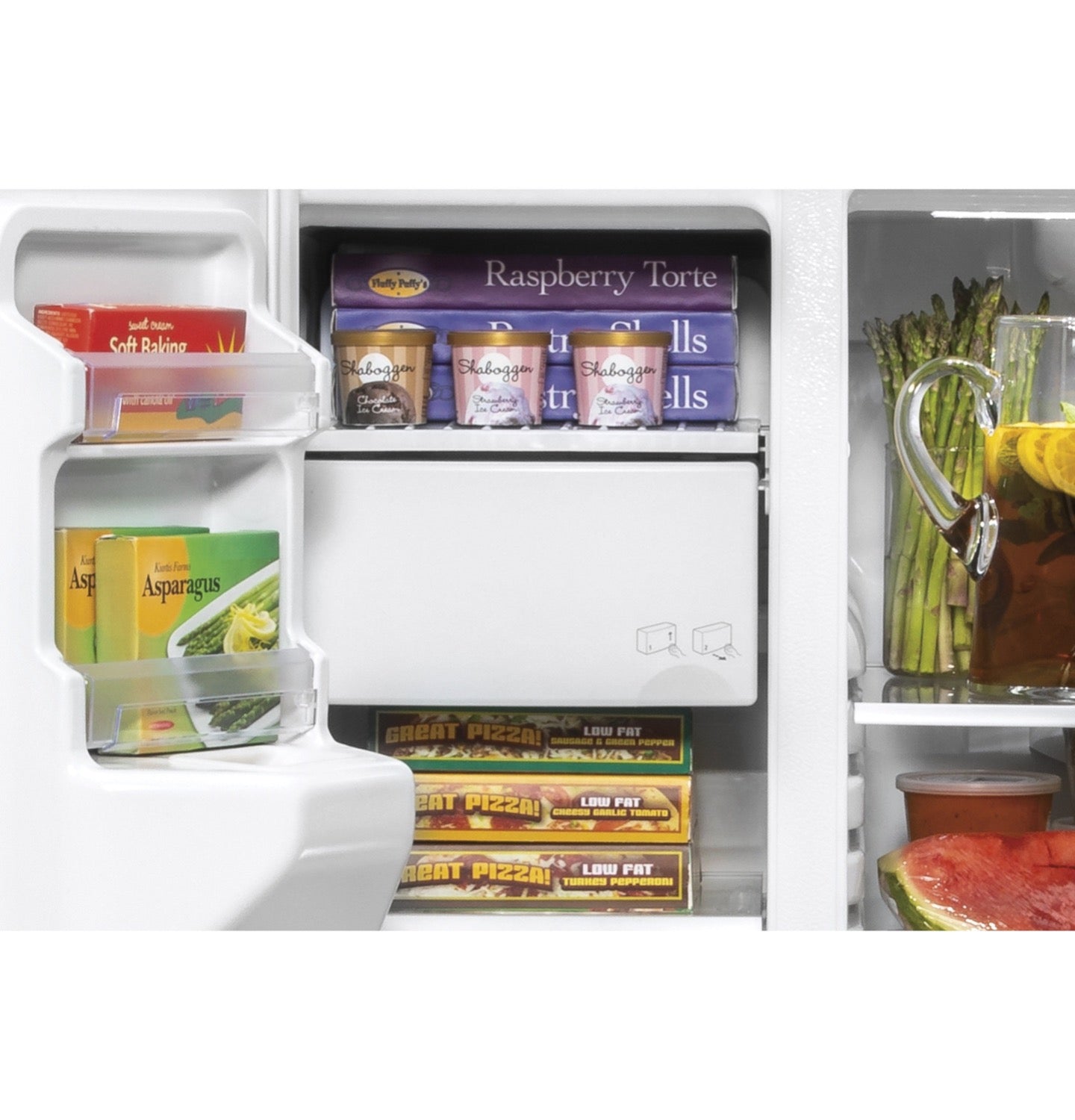 GE White Side-By-Side Refrigerator (25.1 Cu.Ft) - GSS25IGNWW