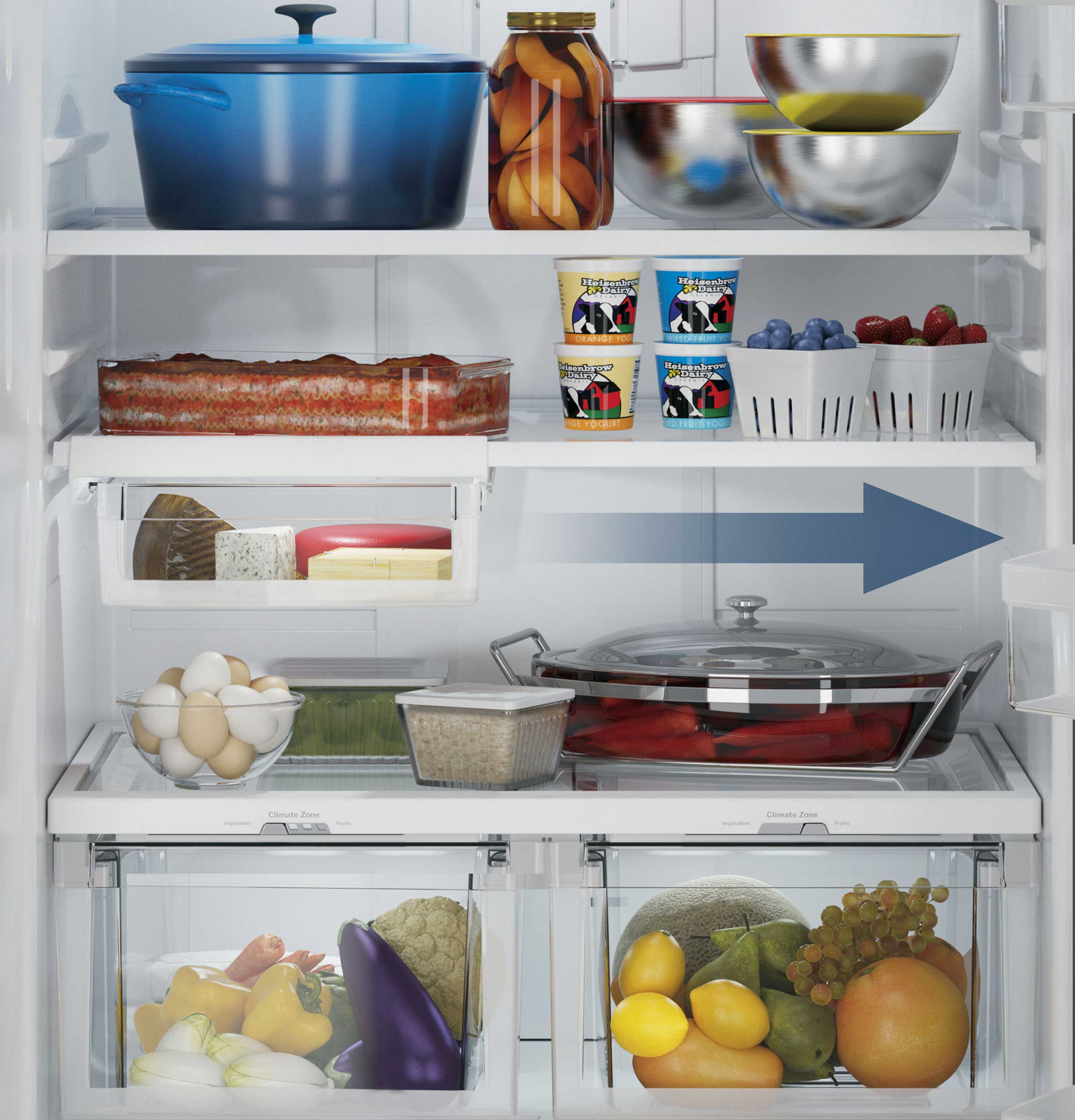 GE 33" 24.9 Cu. Ft. Fingerprint Resistant Stainless Bottom-Freezer Refrigerator - GDE25EYKFS