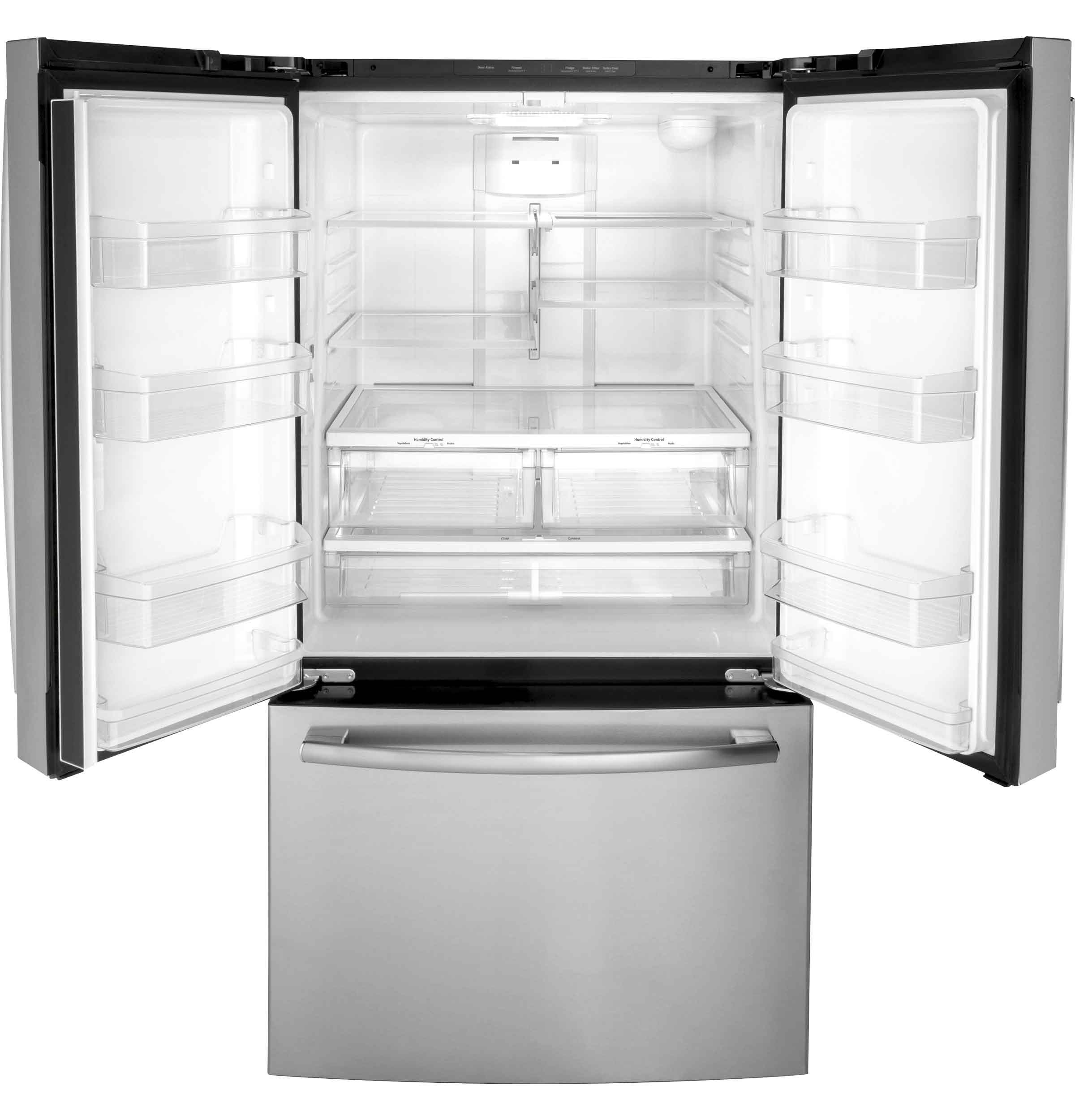 GE 35.75" 26.7 Cu. Ft. Fingerprint Resistant Stainlees Steel French Door Refrigerator - GNE27JYMFS