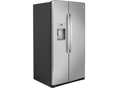 GE Réfrigérateur 25,1 pi³ côte-à-côte acier inoxydable GSS25IYNFS