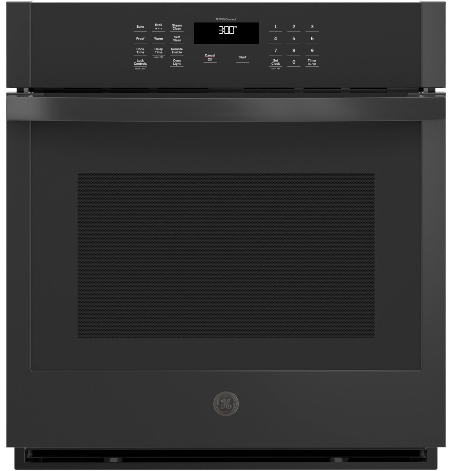 GE Black Single Wall Oven (4.3 Cu.Ft) - JKS3000DNBB