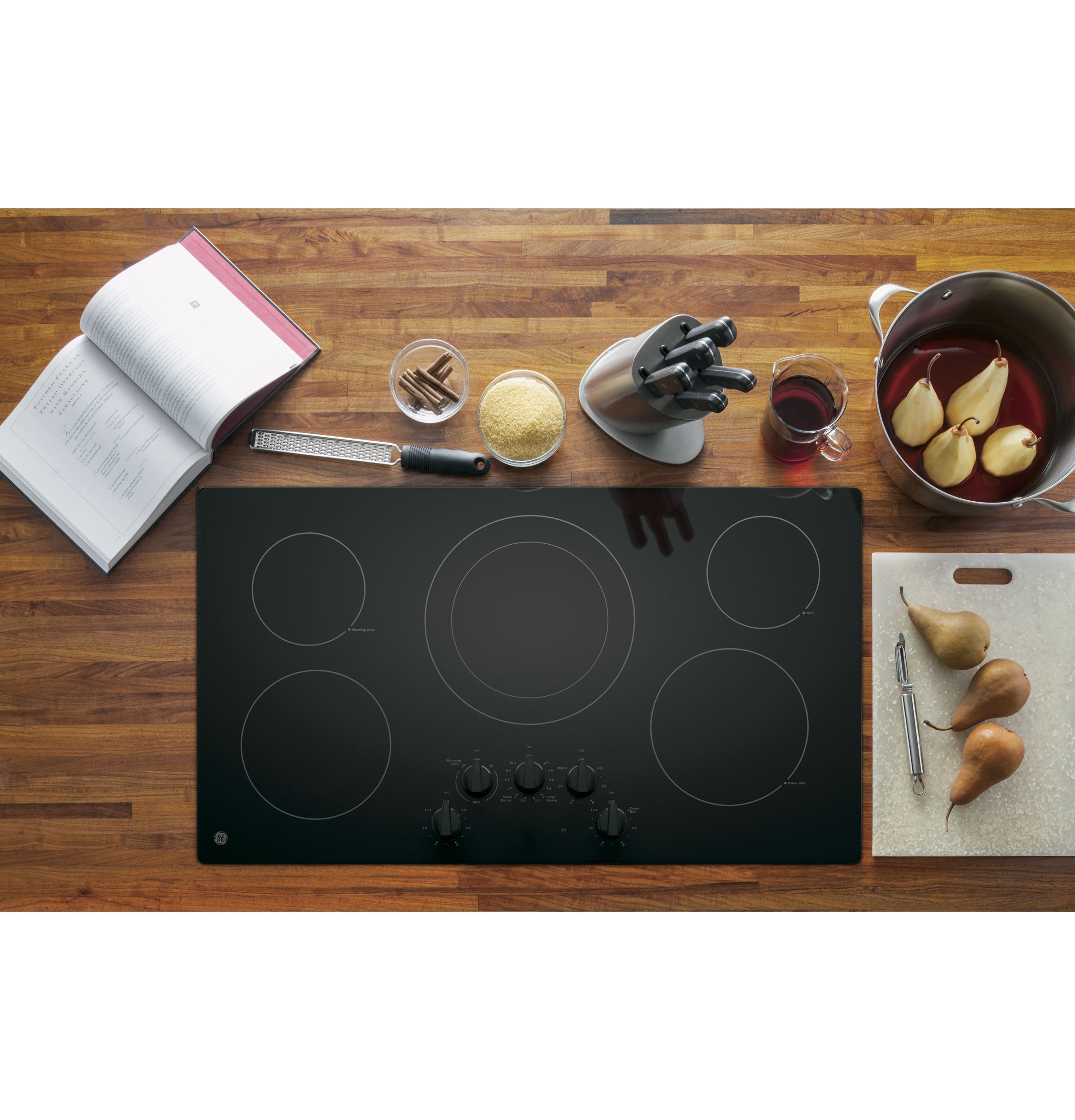GE Black 36" Electric Cooktop - JP3036DLBB