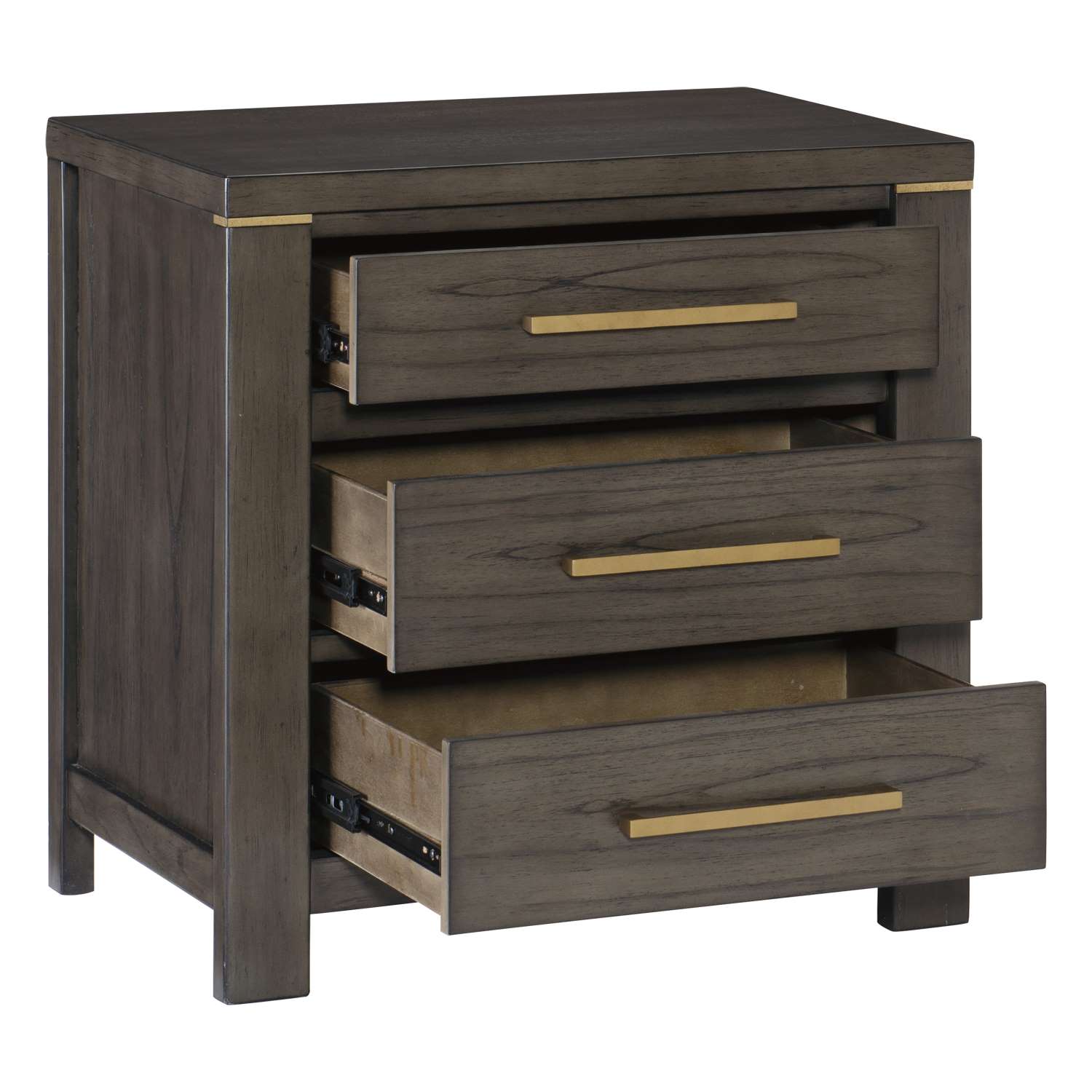 Amara Night Table - Greyish Brown
