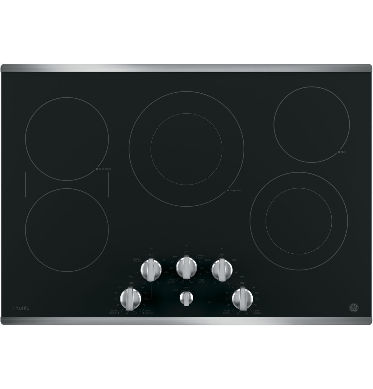 GE Profile Stainless Steel 30" Electric Cooktop - PP7030SJSS