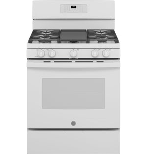 GE White 30'' Freestanding Gas Range (5.0 Cu.Ft.) - JCGB660DPWW