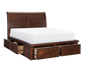 Eden Lit grand avec rangement 3 mcx – brun foncé
