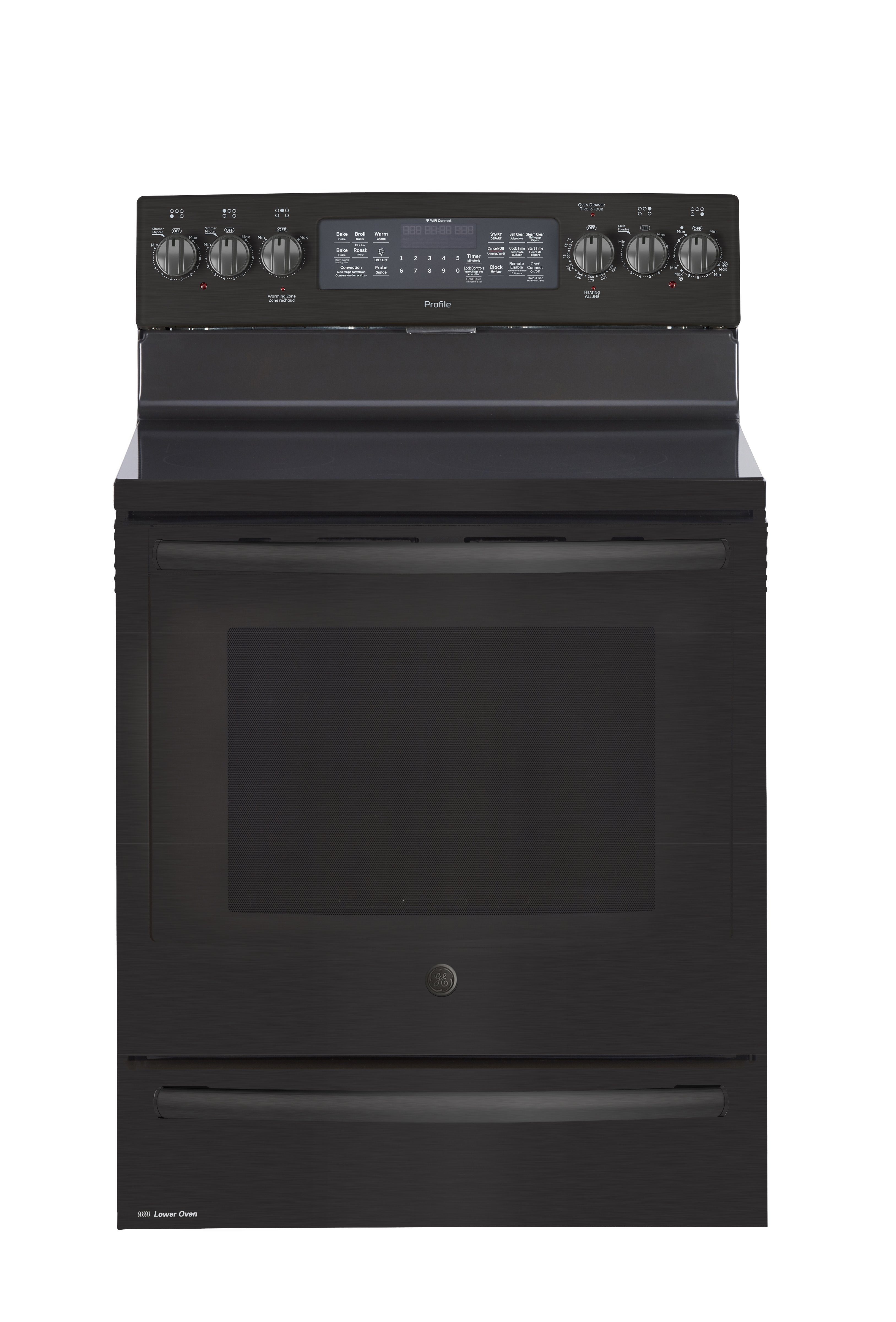GE Profile Black Stainless Steel Freestanding Electric Range (7.2 Cu. Ft.) - PCB987BMTS