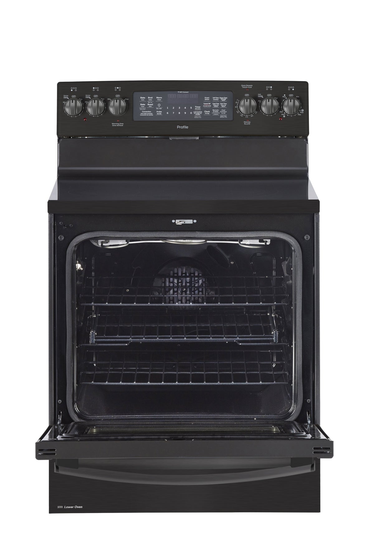 GE Profile Black Stainless Steel Freestanding Electric Range (7.2 Cu. Ft.) - PCB987BMTS