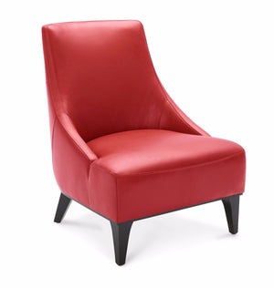 Marquise Fauteuil d’appoint en cuir – rouge