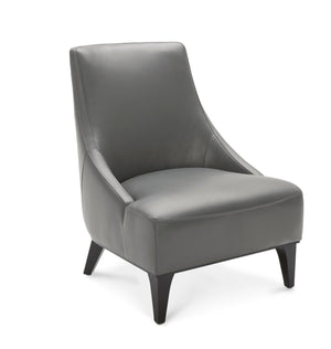 Marquise Fauteuil d’appoint en cuir – gris pâle