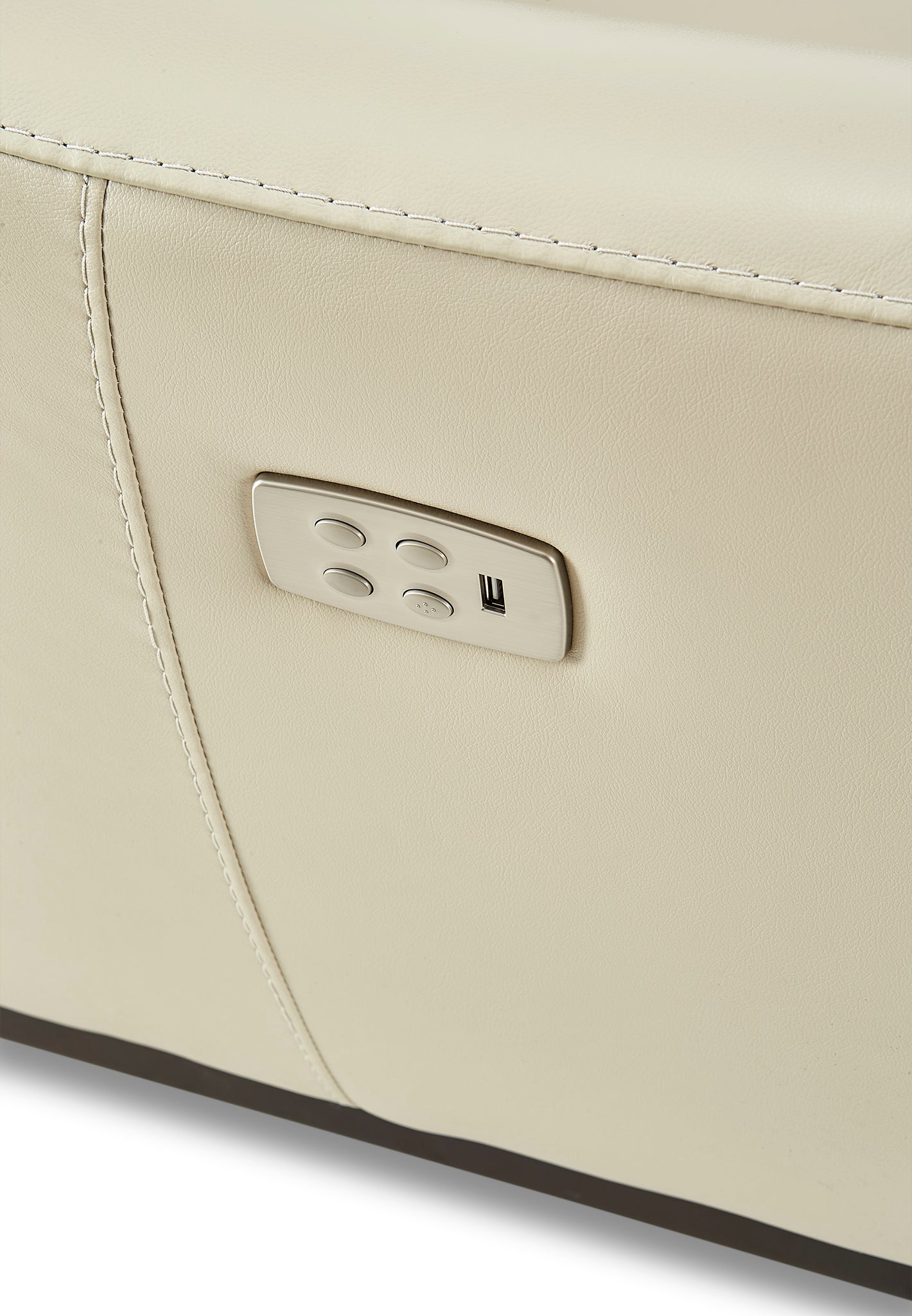 Wexner Leather Dual Power Recliner - Colby Stone