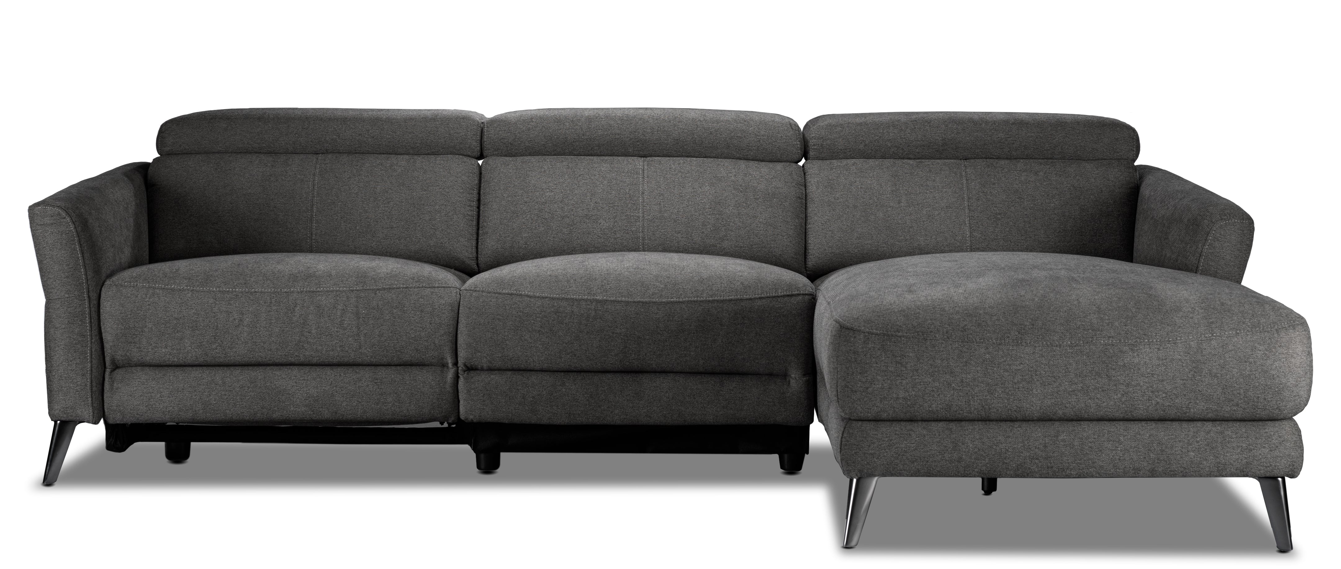 Francesca 2-Piece Power Reclining Sectional with Right-Facing Chaise - Starburst Metal