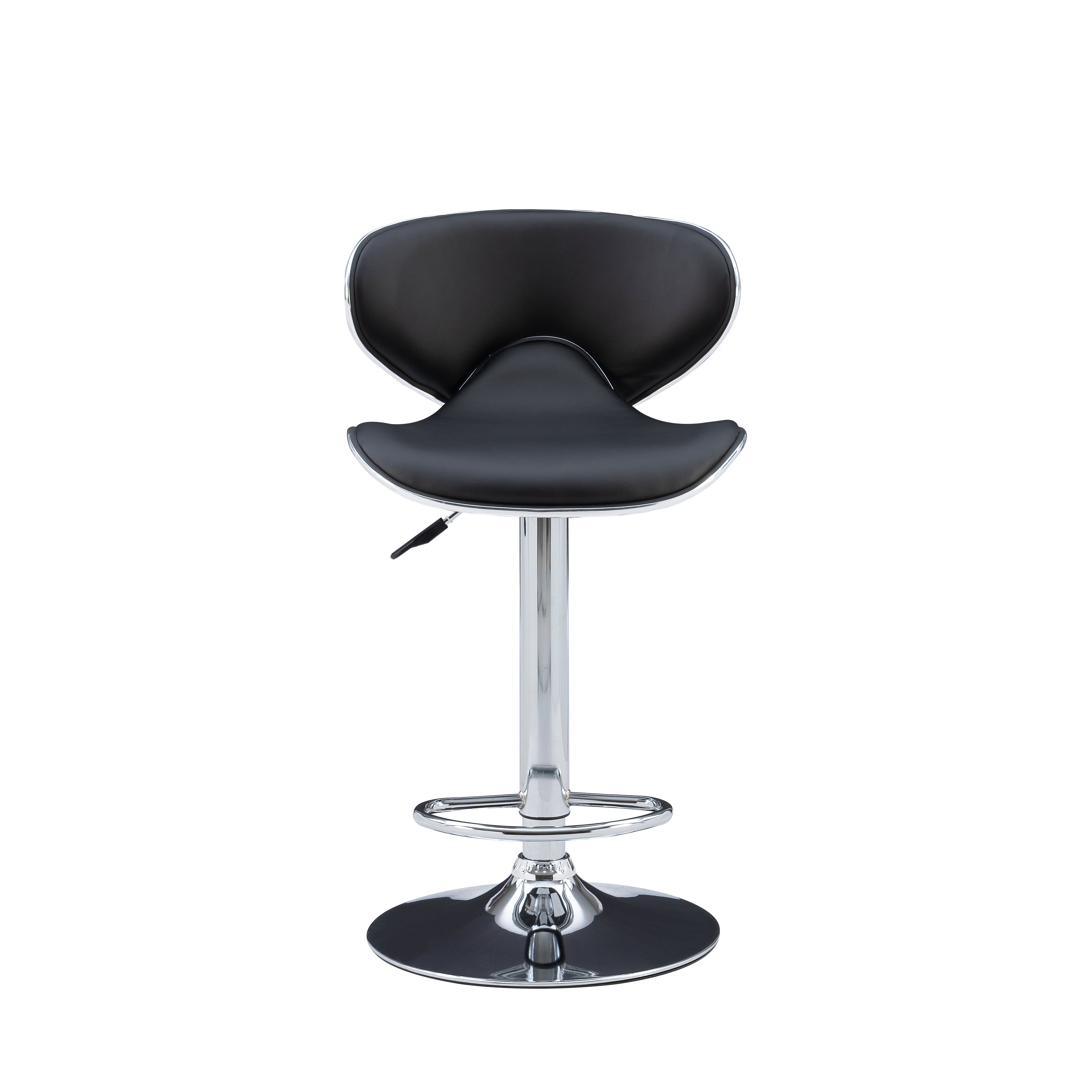 Beldon Bar Height Stool - Black, Chrome