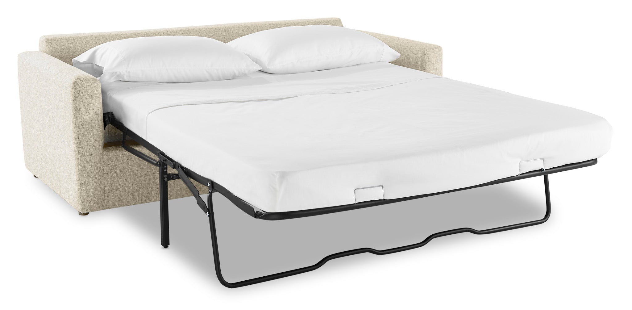 Harper Queen Sofa Bed with Innerspring Mattress - Cream