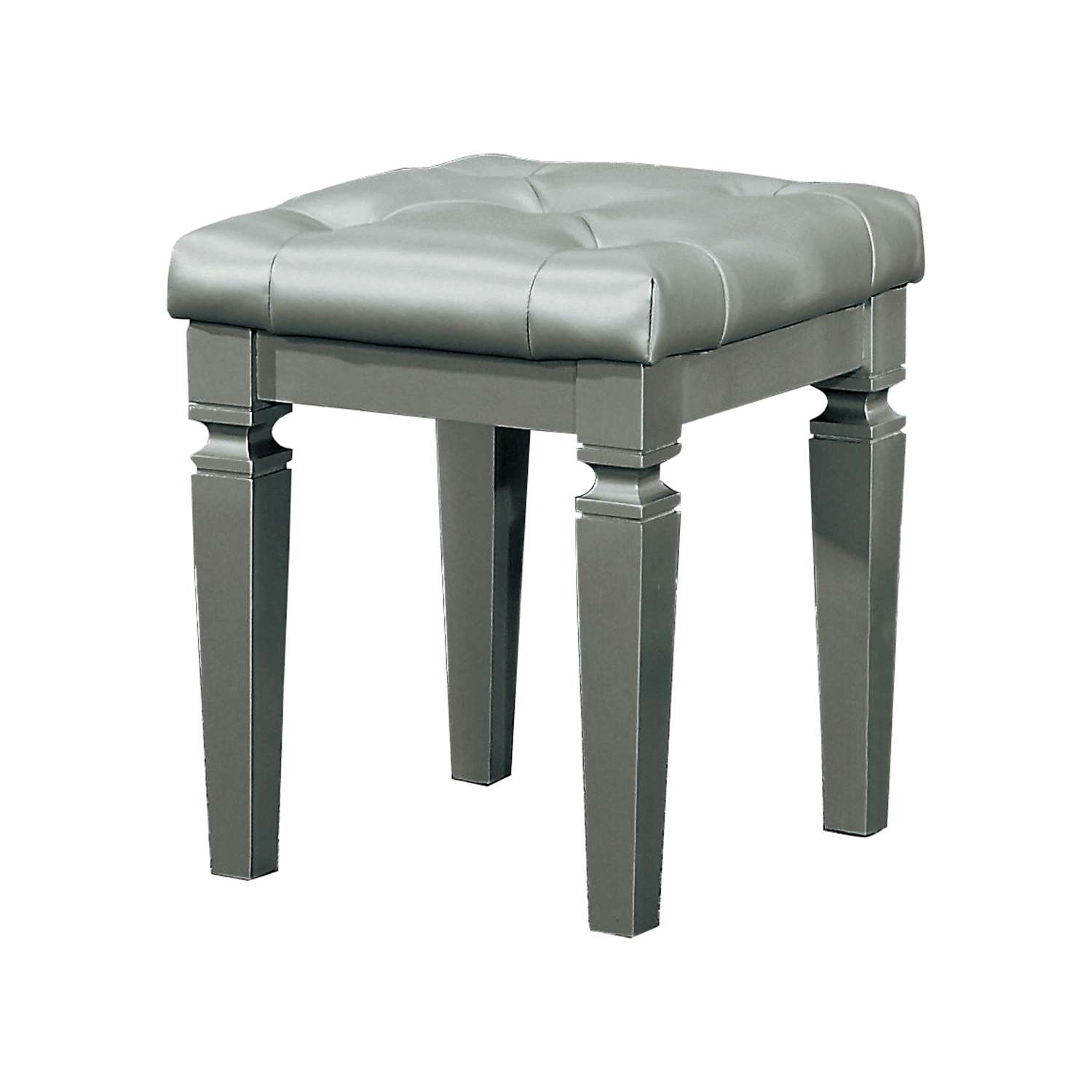 Allura Vanity Stool - Silver