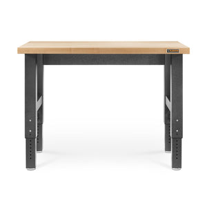 Gladiator Établi en bois franc à hauteur réglable de 4 pi de largeur granite martelé GAWB04HWEG