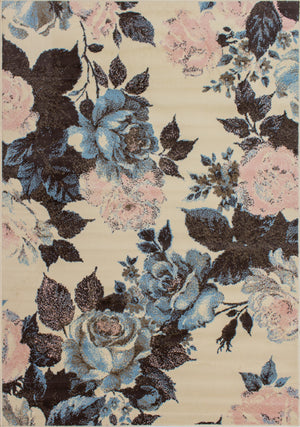 Fiona Flowers Area Rug - 5' X 7' - Cream/Pink