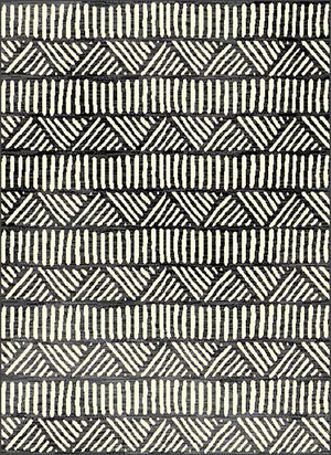 Fiona Tribal Area Rug - 5' X 7' - Grey/White