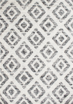 Meridian Diamond Distressed Area Rug - 5' X 8' - Grey