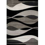Paladin Drifts Area Rug - 8' X 11' - Black Grey