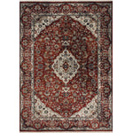 Satara Classic Border Area Rug - 5' X 8' - Red/Cream