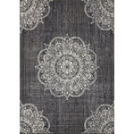 Fiona Medallion Stamps Area Rug - 8' X 10' - Grey/Cream