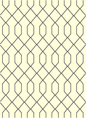 Fiona Geometric Area Rug - 5' X 7' - Cream/Black