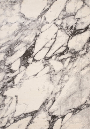 Mirza Marble Profile Area Rug - 8' X 11' - Cream/Grey