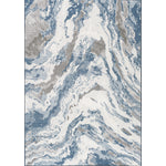 Intrepid Rushing Water Area Rug - 8' X 11' - Blue/Cream