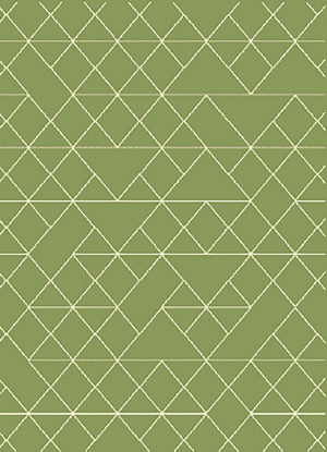 Fiona Geometric Area Rug - 5' X 7' - Green/Cream