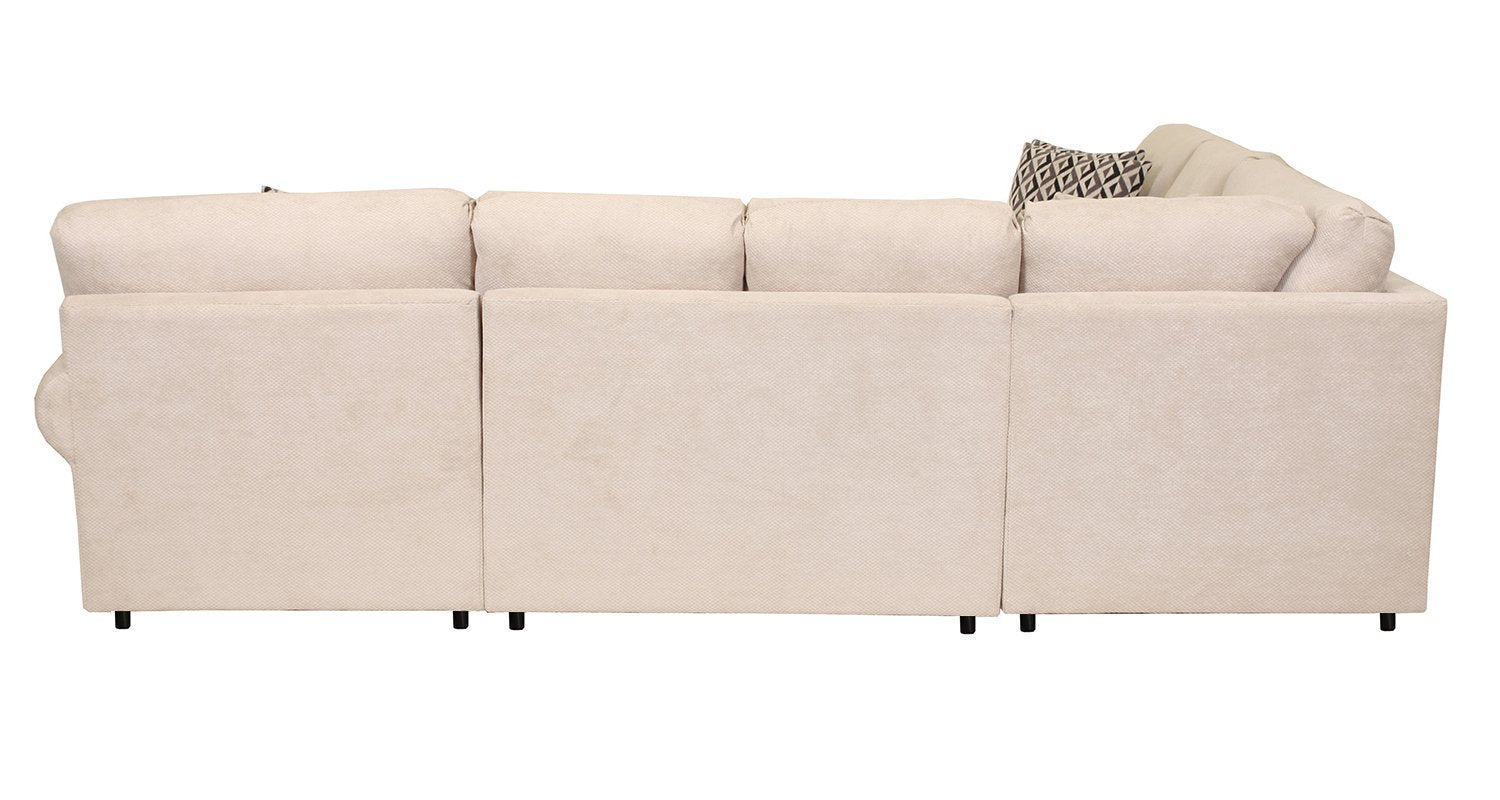 Jupiter 4-Piece Sectional with Right-Facing Chaise - Flax