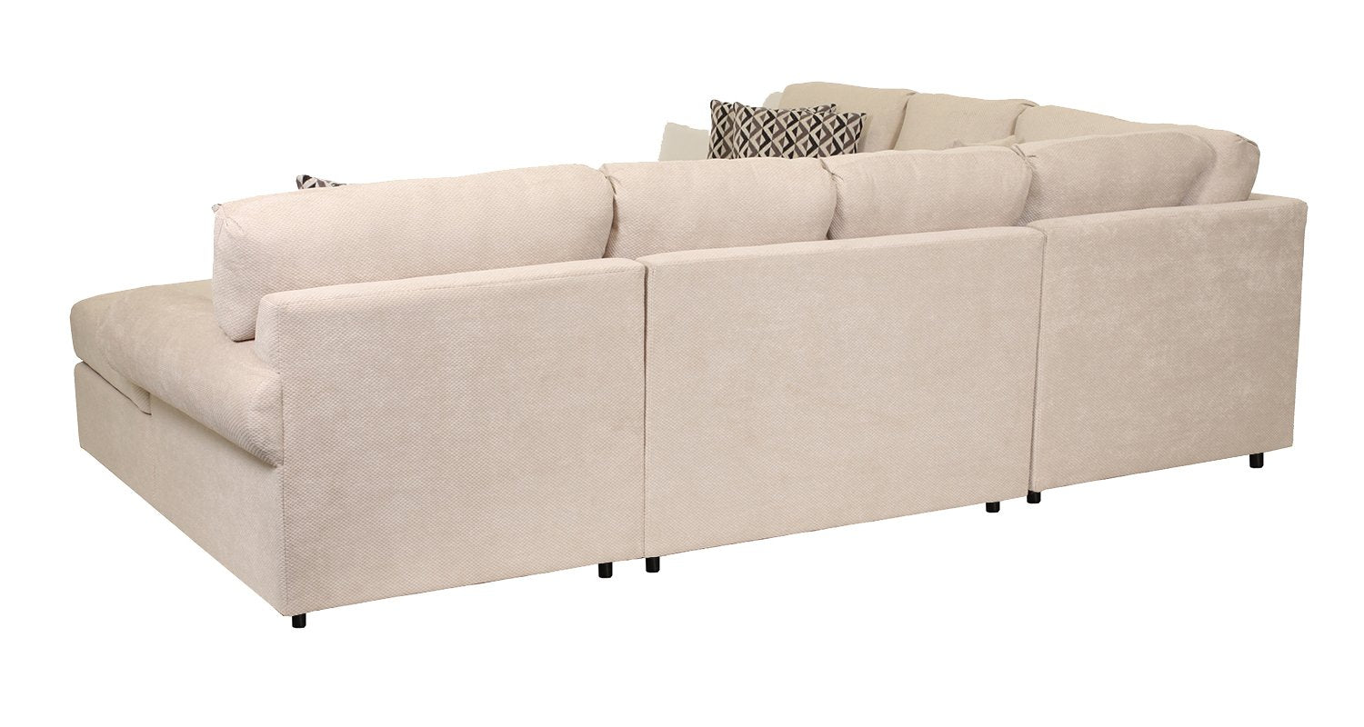 Jupiter 4-Piece Sectional with Right-Facing Chaise - Flax