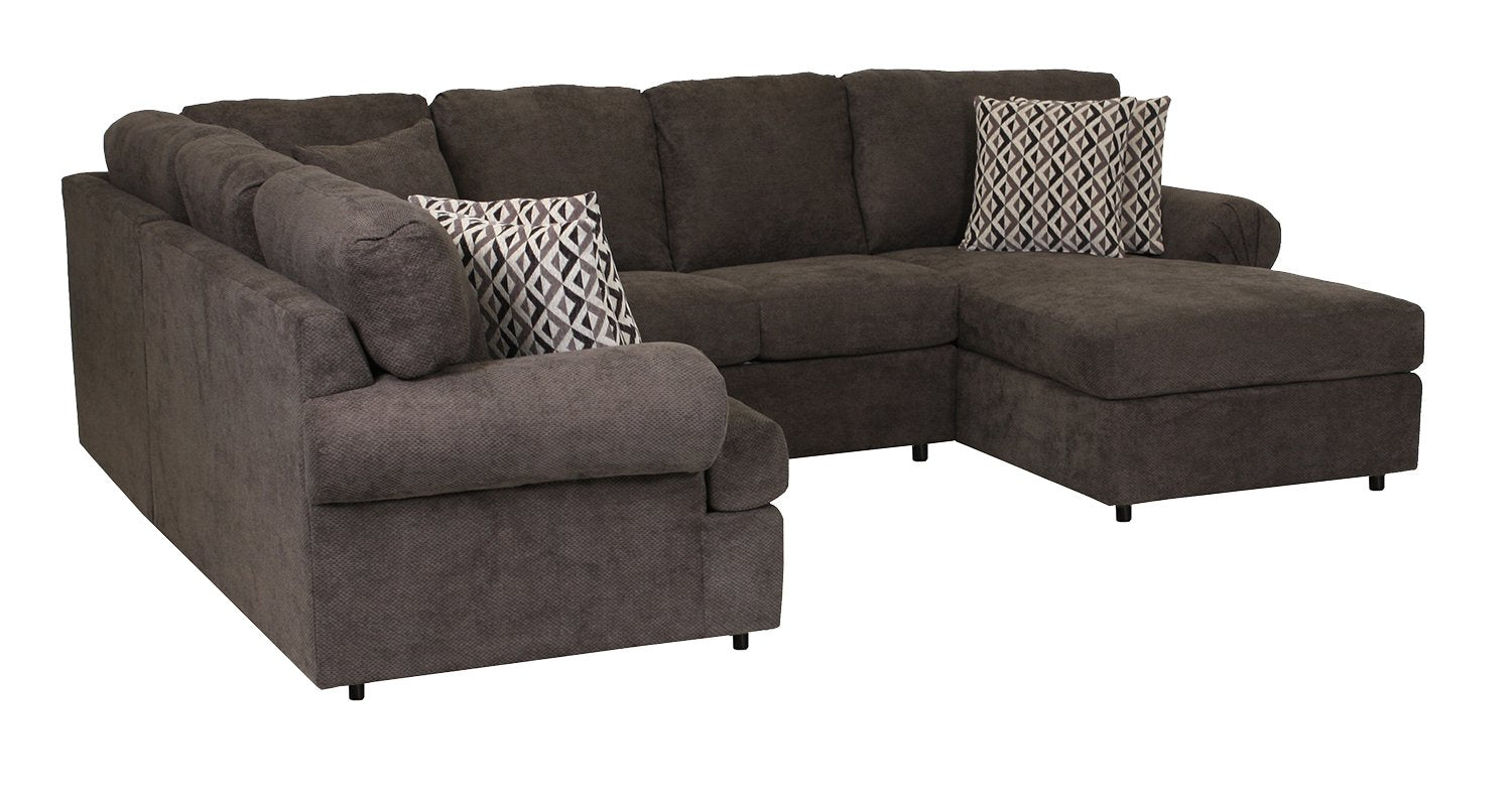 Jupiter 4-Piece Sectional with Right-Facing Chaise - Carbon