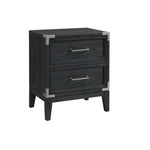 Laguna Night Table - Weathered Oak, Black
