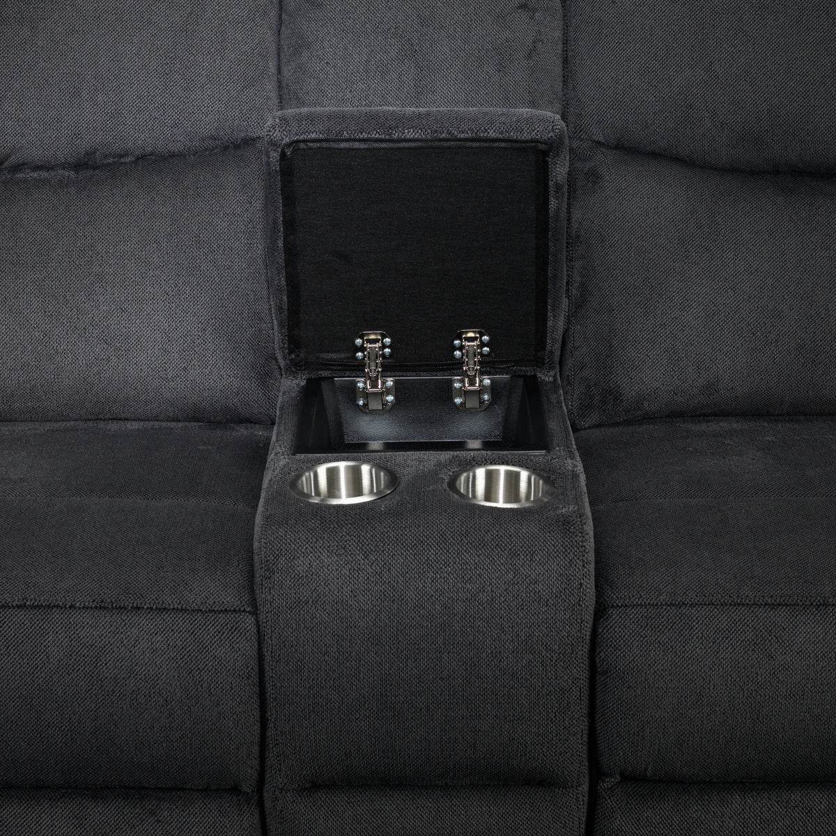 Fletcher Reclining Loveseat - Dark Grey
