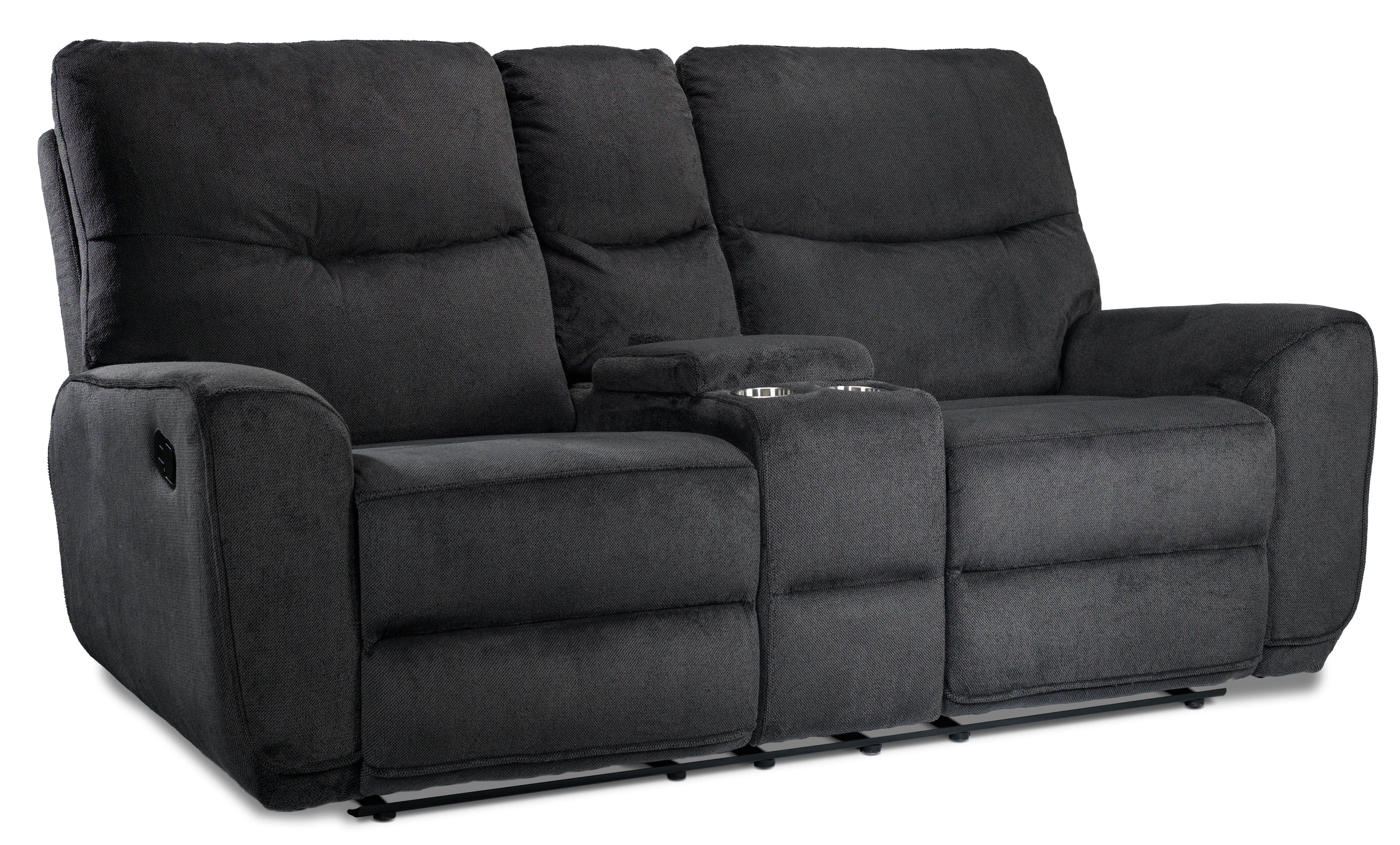 Fletcher Reclining Loveseat - Dark Grey