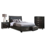 Cinema 5-Piece Queen Storage Bedroom Package - Charcoal