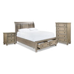 Windchester 5-Piece King storage Bedroom Package - Grey