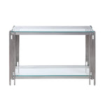 Liana 47" Sofa Table - Glass and Stainless Steel