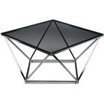 Skylar 31.5" Coffee Table - Silver and Black