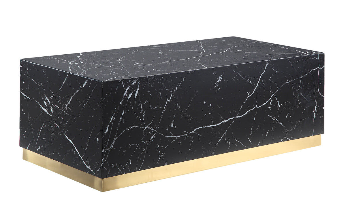 Helios Rectangle Coffee Table - Black and Gold