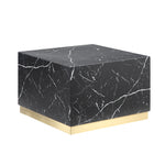 Helios 24" Square Coffee Table - Black and Gold