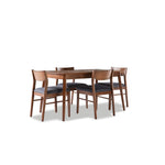 Lenard 5-Piece Extendable Dining Set - Walnut