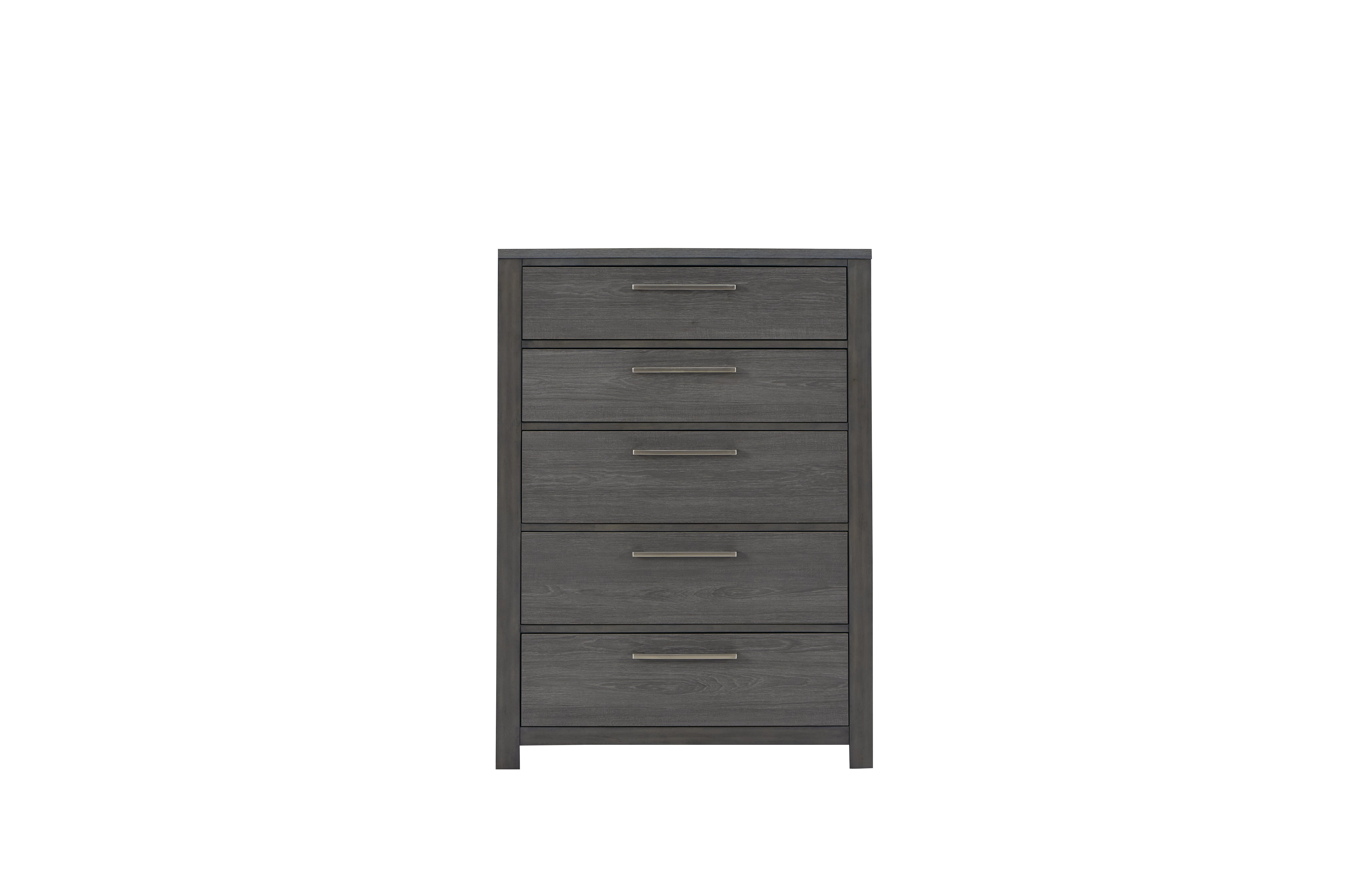 Westpoint 5 Drawer Chest - Weathered Grey