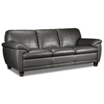 Leonardo Leather Sofa - Grey