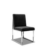 Lyrica Dining Chair - Black, Chrome