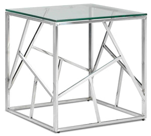 Lexie 21" Table de bout – chrome